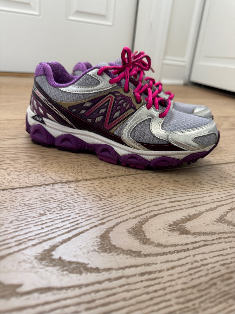 New Balance Gray, Purple & Pink Women's Running Sneakers